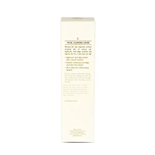 Hylunia Skincare Gentle Cleansing Lotion 5.1 oz with Hyaluronic Acid & Olive Oil Squalene – Hydrating, Non-Drying, pH Balanced Facial Cleanser for Sensitive & Mature Skin, Makeup Remover
