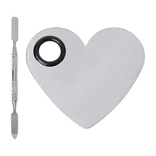 2 Pack Makeup Palette,Stainless Steel Cosmetic Mixing Palette