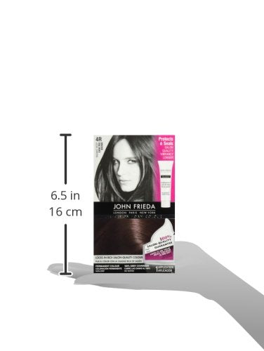 John Frieda Precision Foam Colour, Dark Red Brown 4R, Full-Coverage Hair Color Kit, Anti-Fade Gray Coverage, Deep Color Saturation Hair Dye, 1 Application