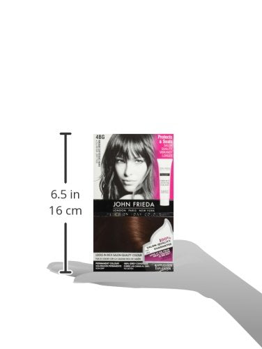 John Frieda Precision Foam Colour, Dark Chocolate Brown 4BG, Full-Coverage Hair Color Kit, Anti-Fade Gray Coverage, Deep Color Saturation Hair Dye, 1 Application