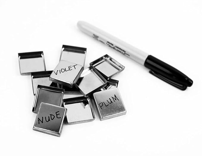 Silver Empty Square Metal Pans 60 Pack