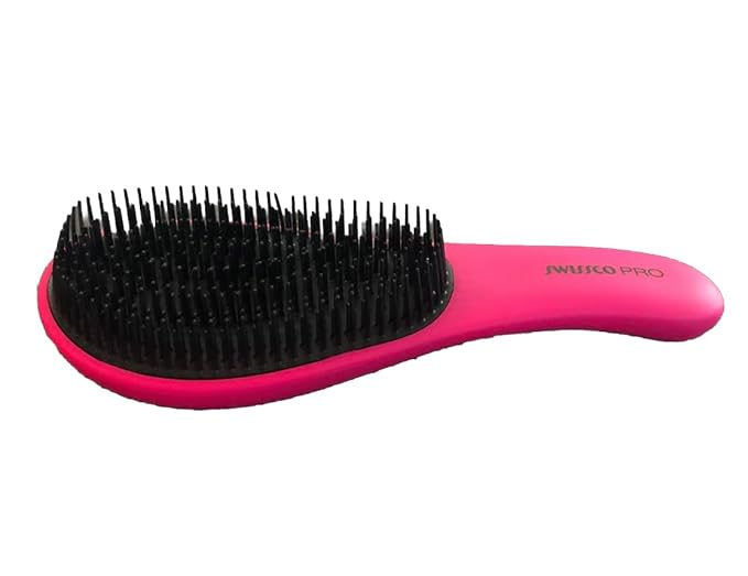 Swissco Pro Soft Touch Ultimate Detangler Hair Brush (Deep Pink)