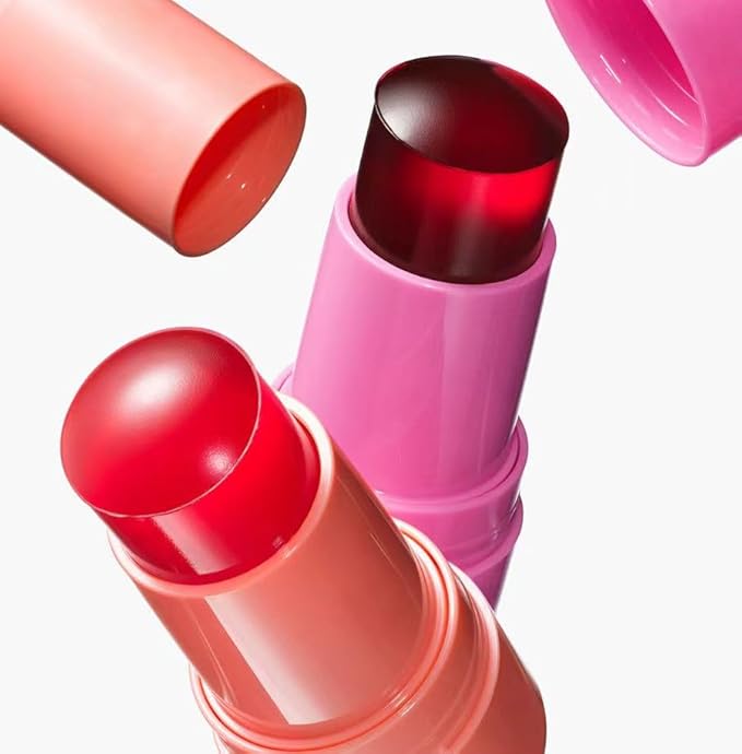 Milk Cooling Water Jelly Tint Blush,Milk Jelly Tint Sheer Lip & Cheek Stain Jelly Blush Stick. (Coral)