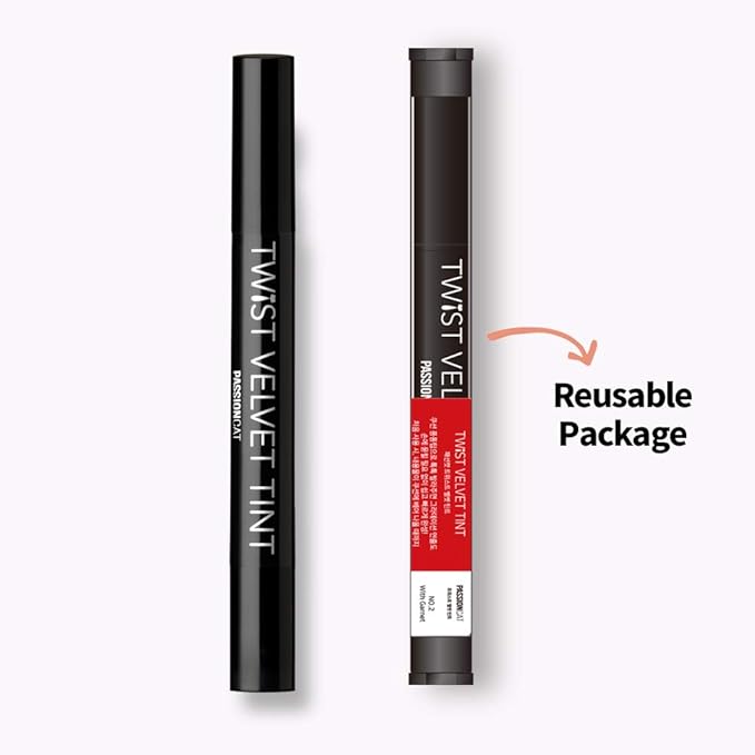 Long Lasting Lip Stain for Lips and Cheek Tint | High Pigment Color | lightweight Matte Finish | Weightless | Full Coverage | Twist Velvet Tint #2 (No.2)