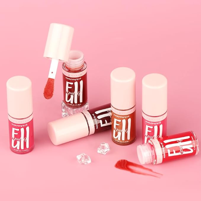 Lip Glow Oil Hydrating 6 Colors, Moisturizing & Glow