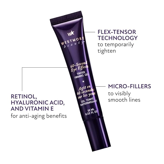 Westmore Beauty 60 Second Eye Effects - Eye Serum - Under Eye Cream - Instant Eye Tightening Serum & Instant Eye Bag Remover Puffiness - Light to Medium - Firming Serum 0.68 fl oz / 20 mL
