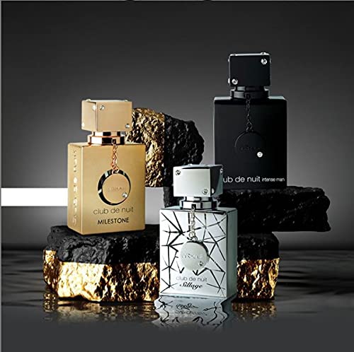 Armaf Club De Nuit for Man 3-Piece Set, (1.0 Ounce Eau De Toilette Intense Man + 1.0 Ounce Eau de Parfum Sillage + 1.0 Ounce Eau de Parfum Milestone)