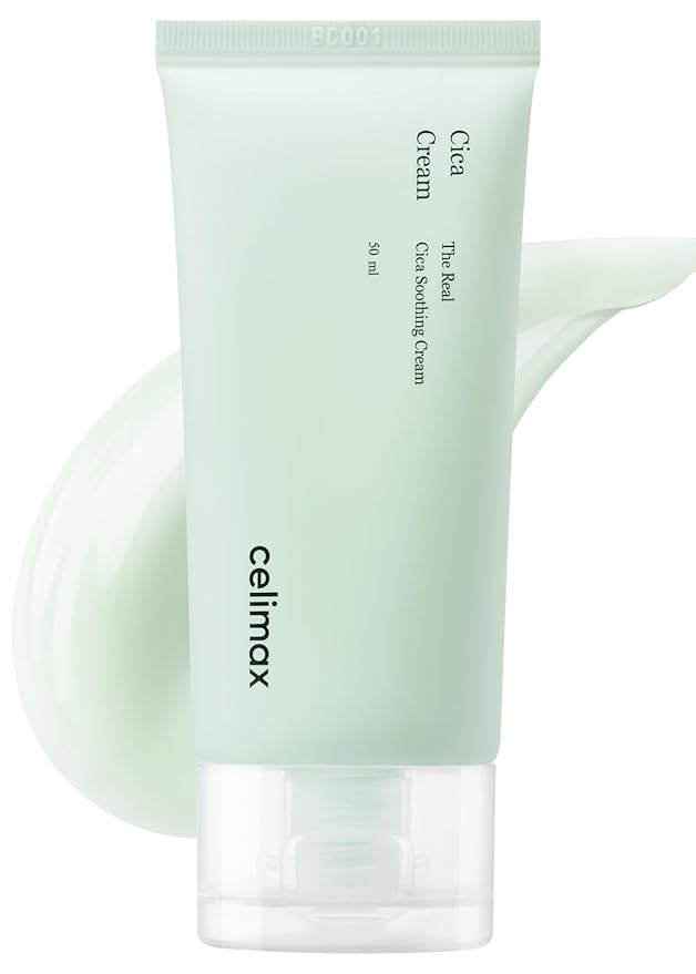 celimax The Real Cica Soothing Cream | with Fresh Cica Extract, Oil Free, Hydrating, Moisturizing, Calming, Lightweight Gel Cream, 50ml