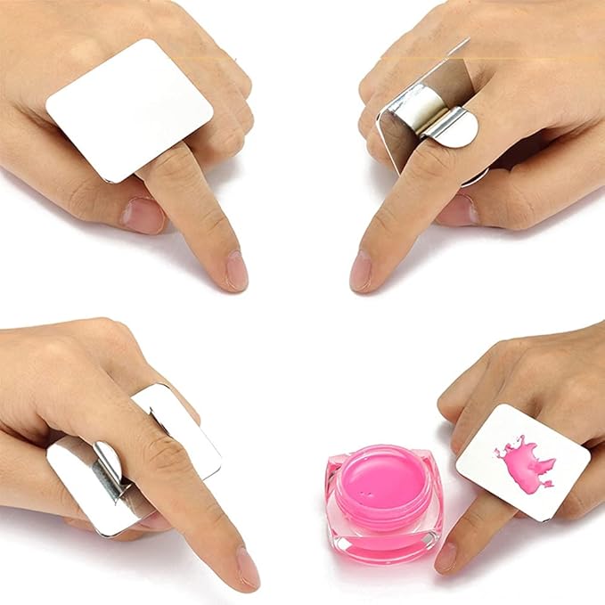 AKOAK 2 Pcs Stainless Steel Square Palette Mini