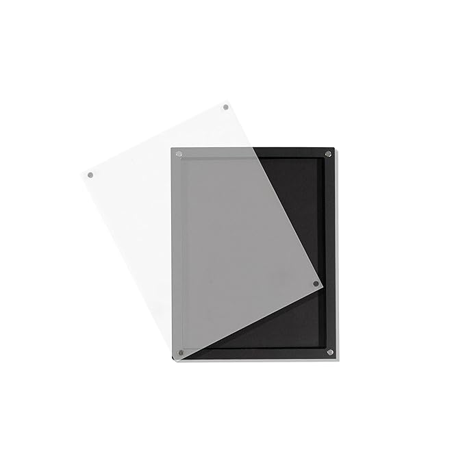 Acrylic empty magnetic palette with magnet clear lip