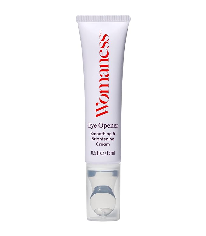 Womaness Eye Opener Anti Aging Eye Cream - Hyaluronic Acid & Bakuchiol Alternative Retinol Eye Cream for Dark Circles and Puffiness + Red Algae Extract to Firm & Revitalize Under Eye Bags (15ml)