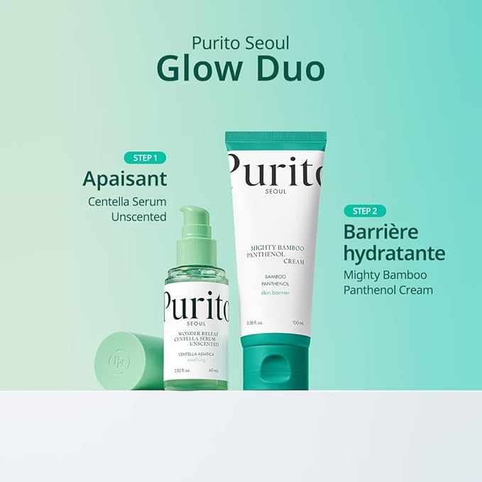 PURITO Mighty Bamboo Panthenol Cream, Glow Cream, Skin Barrier Repair, for All Skin Types, Daily Face Moisturizer, Glass skin, Vegan, Korean Skin Care 3.38fl.oz / 100ml