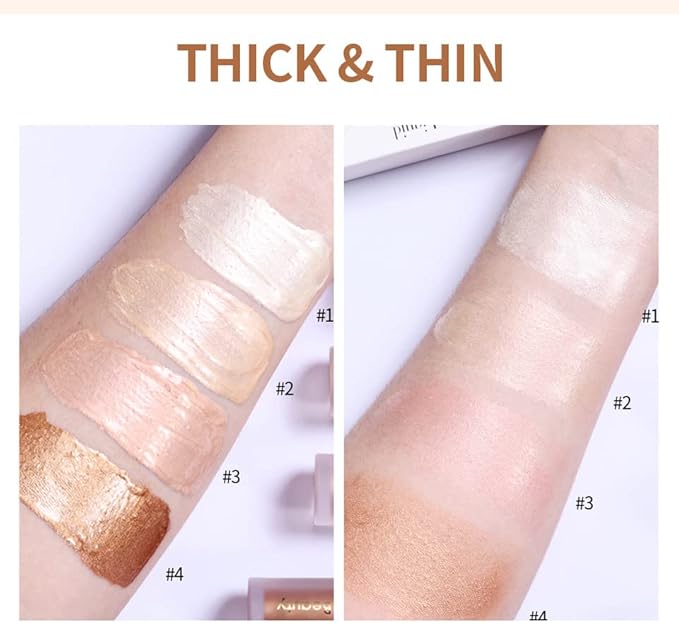 UNYOKE Liquid Highlighter, Highlighter makeup Stick,Makeup Highlighter Face Body Highlighter.-03#