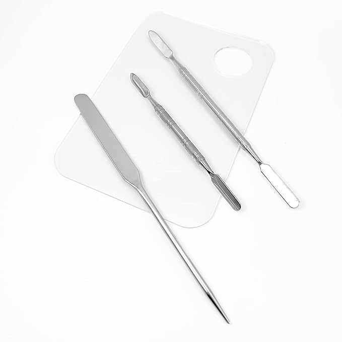 Foundation Spatula, 3pcs Stainless Steel Makeup Spatula Mixing