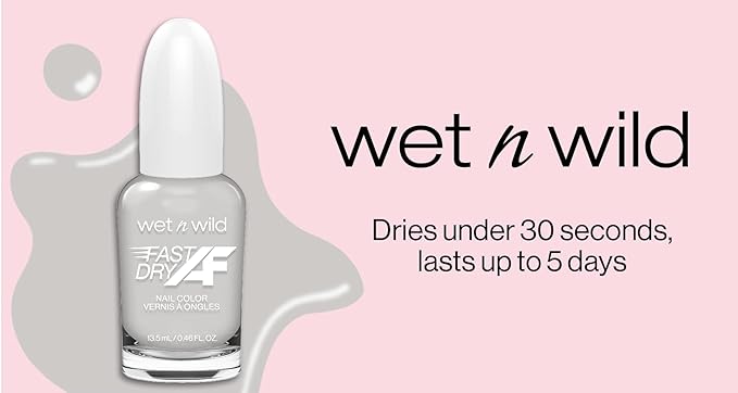 wet n wild Fast Dry AF Nail Polish, Quick 40 Second Dry Time, Long Lasting High-Shine - Red Light District