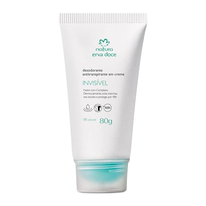 Natura Deodorant Erva Doce Desodorante Antitranspirante em Creme 80 g invisivel 48h