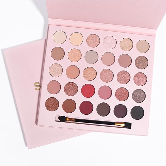 30 Colors Nude Champagne Gold Matte Shimmer Eyeshadow