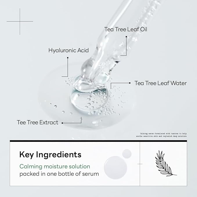 Mediheal Teatree Calming Serum 1.35 fl.oz - Skin Calming and Sebum Care & Deep Moisturization - with Hyaluronic Acid