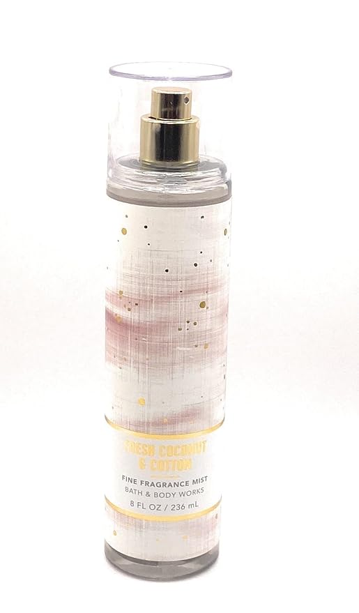 Bath & Body Works Fresh Coconut & Cotton Fine Fragrance Mist 8 Fluid Ounce Spray
