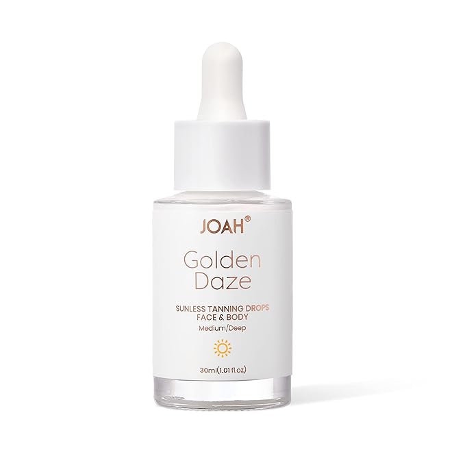 JOAH Self Tanner Drops, Medium/Deep, Vegan, Moisturizing, 1 Fl Oz