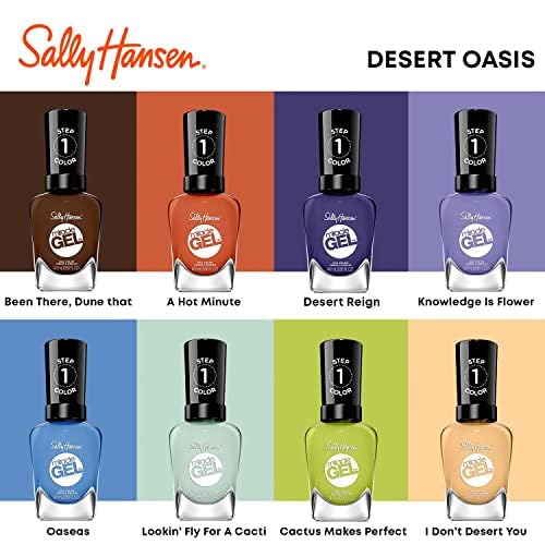 Sally Hansen Miracle Gel, Been There, Dune That, Long Lasting, Gel-Like Formula, No UV Lamp Needed, Opaque, Shiny Brown Nail Polish