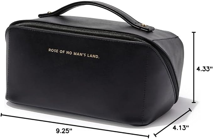 EACHY Travel Makeup Bag,Large Capacity Cosmetic Bags for Women,Waterproof Portable Pouch Open Flat Toiletry Bag Make up Organizer with Divider and Handle