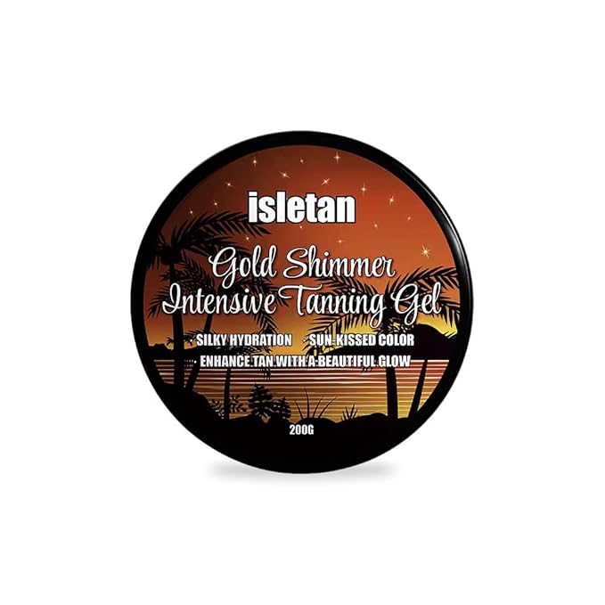 Gold Shimmer Intensive Tanning Tanning Gel Mango, Extreme Tanning Gel For Outdoor Sun, Ultra Dark Tanning Butter, Tanning Balm For Beach, Solid Carrot Tanning Oil, SPF0, 200g