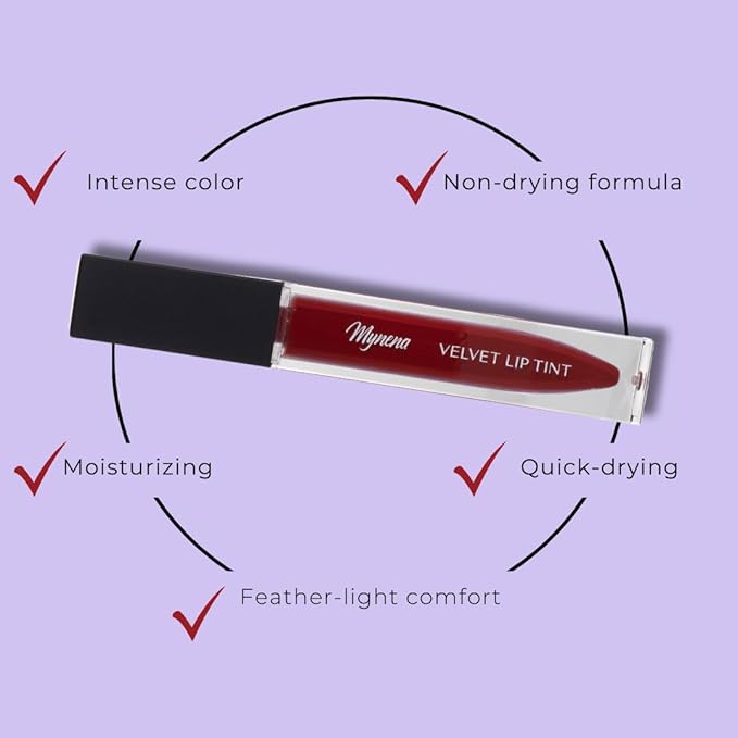Classic Red Velvet Mousse Liquid Lipstick | High-Pigmented Non-Sticky Non-Drying | Rita