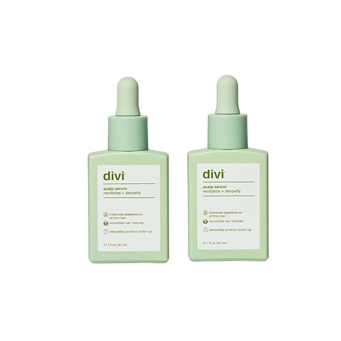 Divi Scalp Serum, Clinically Tested Hair Growth Formula, for Fuller and Thicker Hair - 30ml - 2 Pack