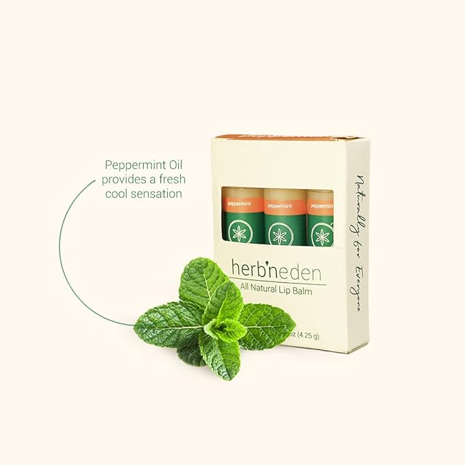 Herb’N Eden Peppermint Lip Balm Pack of 3