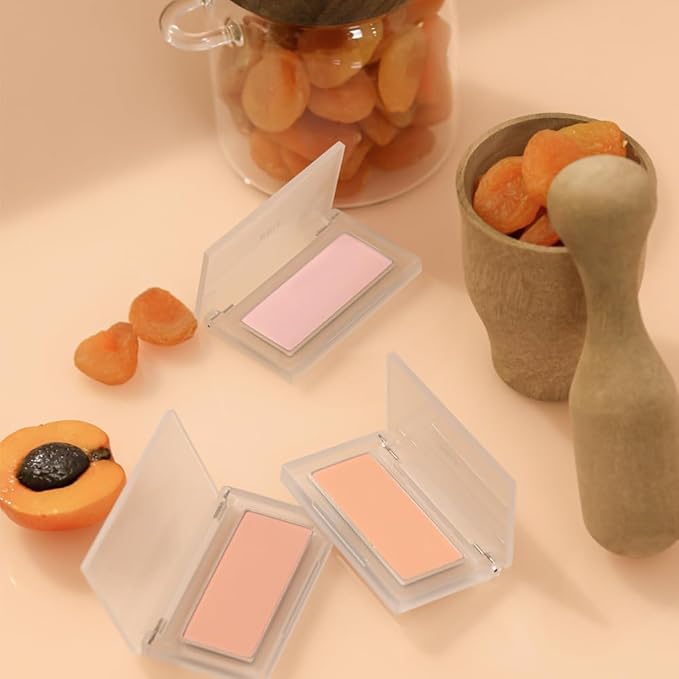 BBIA Ready To Wear Powder Cheek Blush 3 Color β Buildable & Blendable Soft Blush for Cheeks, Matte & Shimmery Finish, Lightweight, Long-Lasting, Vegan, Korea Face Makeup, 0.19oz (03 POWDER APRICOT)