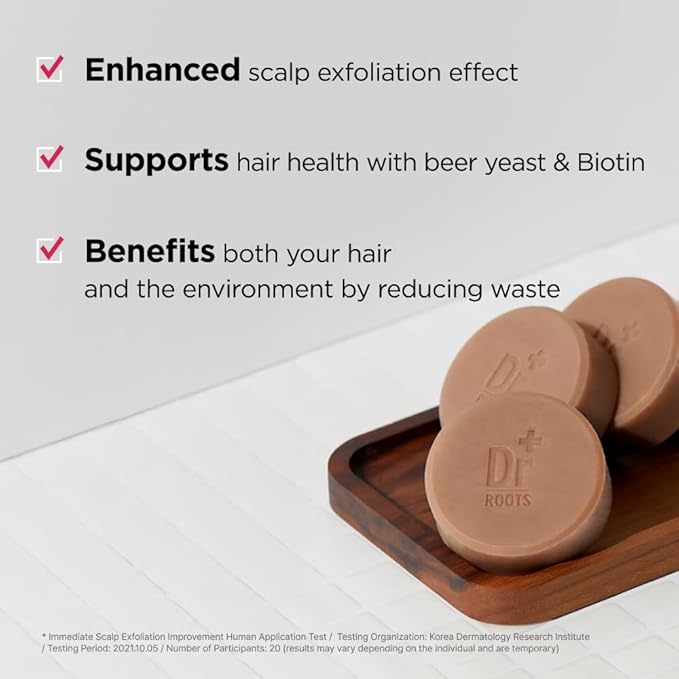 ISOI Dr. Roots Beer-Tin Solid Shampoo Bar, Nourishing & Strengthening Shampoo Bar with Beer Yeast & Biotin, Plastic-Free Clean Beauty, Korean Hair Care (3.52 oz, 100g)