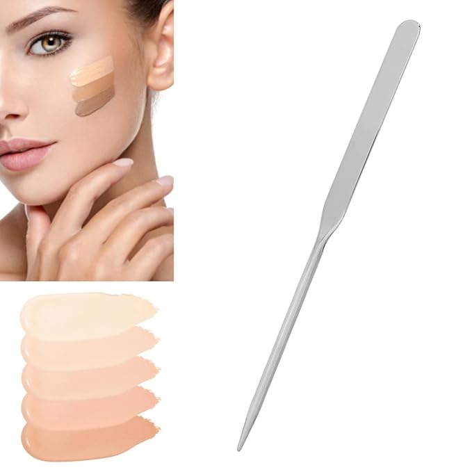 Stainless Steel Makeup Spatula, Liquid Foundation Spatula Stainless Makeup Tool