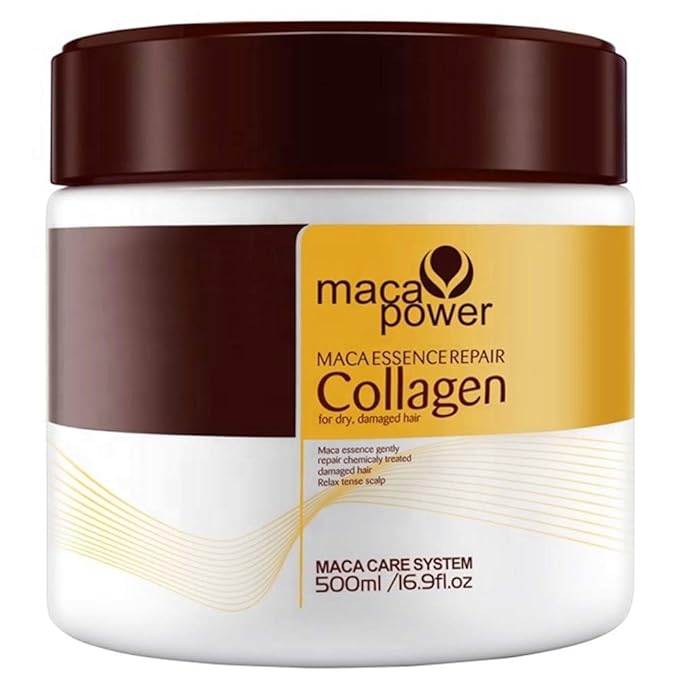 Deep Repair Conditioning Argan Oil Collagen Hair Mask Essence for Dry Damaged Collagen Hair Treatment All Hair Types 16.90 oz 500ml