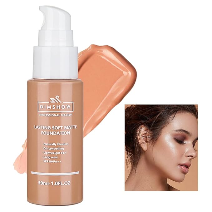 Flawless Matte Liquid Foundation Makeup, Vegan & Cruelty-Free, (08, ) 30ml