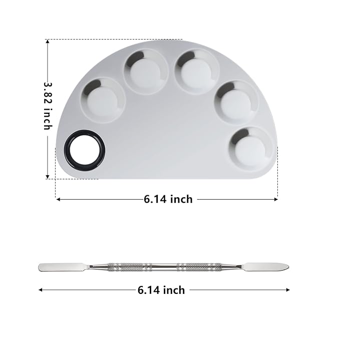 Makeup Mixing Palette, Premium Stainless Steel Cosmetic Makeup