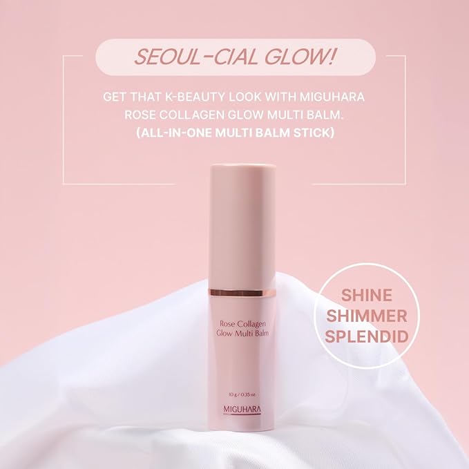 Rose Collagen Glow Multi Balm | Korean Skincare | All-in-One Hydrating Multi Balm Stick (10g/0.35 oz.)