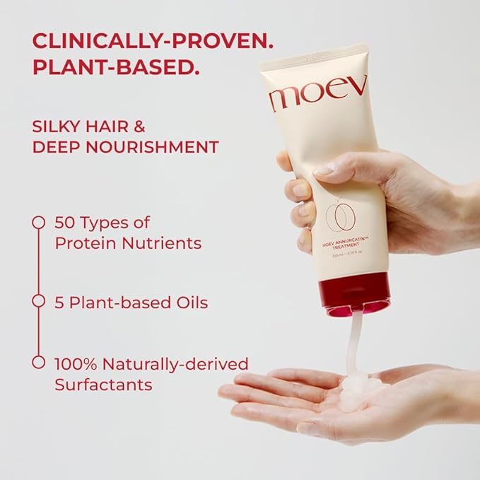ANNURCATIN Hair Treatment Mask, Korean Mint Wash-Off Hair Care Mask Apple Deep Damage Conditioner Sulfate-Free with Amino Acids Rose Thickening Moisturizing for Damaged Thin Dry Hair, 6.76 fl.oz.