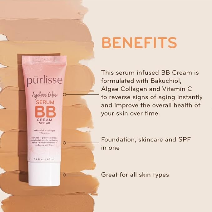 pūrlisse Ageless Glow Serum BB Cream SPF 40 | Fair 1.4oz