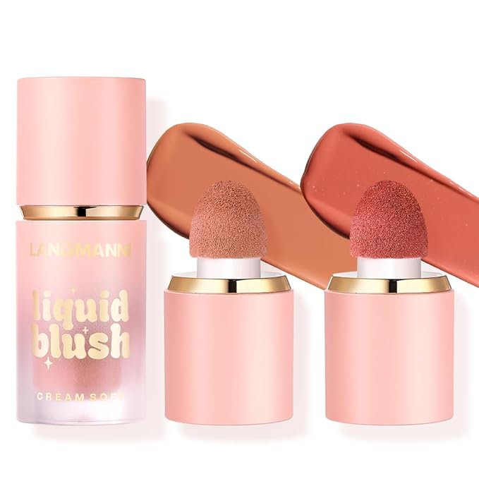 Jolilab Liquid Blush - High Pigment, Long - Lasting, Buildable Color for a Natural Glow(#5+6)
