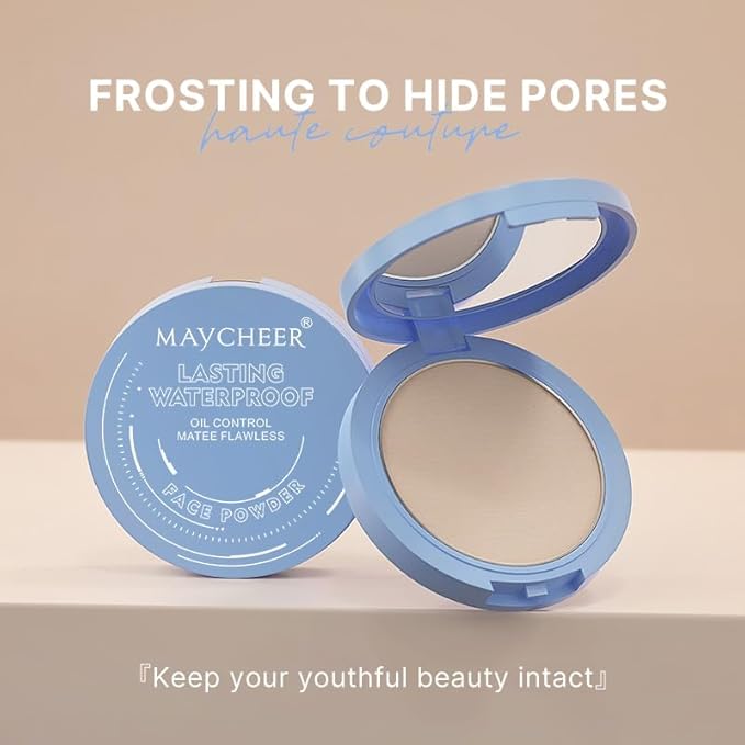 Oil Control Face Pressed Powder, Matte and Smooth Face 35Oz