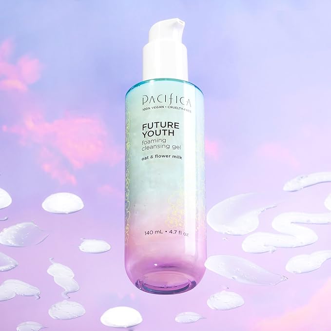 Pacifica Future Youth Foaming Face Wash - Hydrating Anti-Aging Cleansing Gel, Dermatologist Tested Gentle Facial Cleanser, Alcohol-Free Vegan Formula for All Skin Types Clean Beauty Cruelty-Free 4.7oz