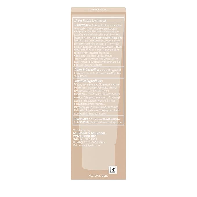 Neutrogena Purescreen+ Tinted Sunscreen for Face with SPF 30, Broad Spectrum Mineral Sunscreen with Zinc Oxide and Vitamin E, Water Resistant, Fragrance Free, Light, 1.1 fl oz