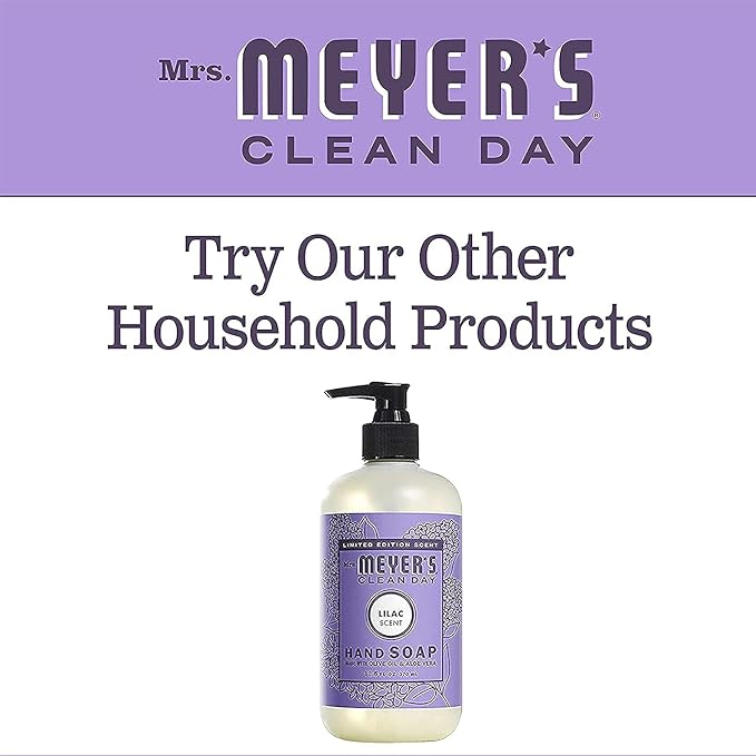 MRS. MEYER'S CLEAN DAY Liquid Hand Soap Bottle, Lilac, 12.5 Fl Oz (Pack of 6)