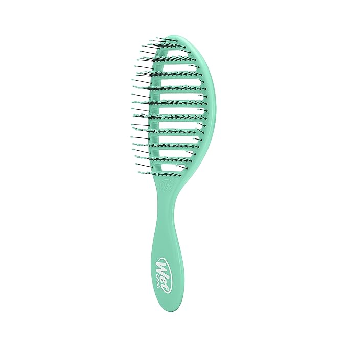 Wet Brush Speed Dry Hair Brush, Amazon Exclusive Aqua, Vented Design & Soft HeatFlex Bristles, Blow Dry Safe, Ergonomic Handle Manages Tangles & Uncontrollable Strands, Pain-Free Hair Accessories