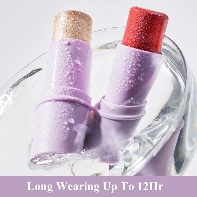 2Pcs Cream Blush Highlighter Makeup Stick Makeup Set Cherry Blush