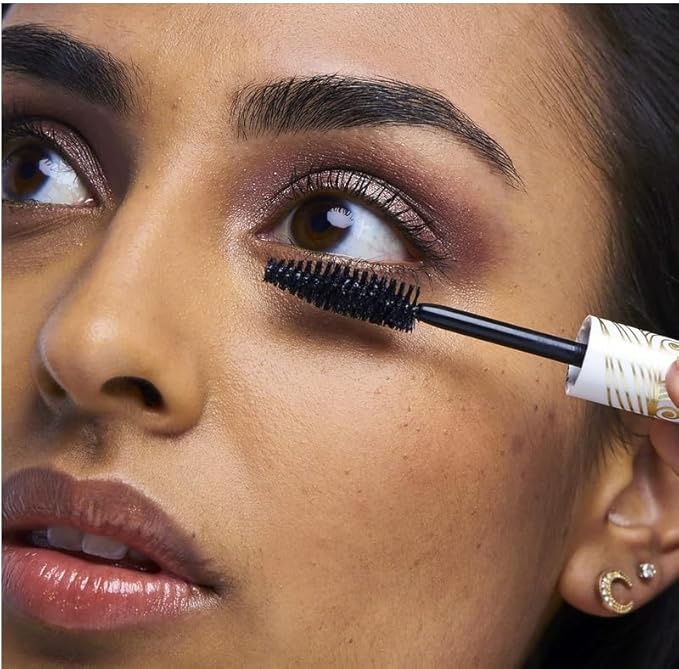 Pacifica Stellar Gaze Mascara – Stardust (Brown) Length & Strength, Natural Mineral Mascara with Coconut & Vitamin B, Long-Wearing, Vegan