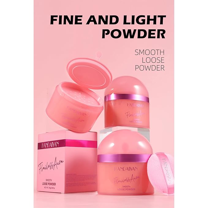 Loose Face Powder Setting Powder Makeup 0. (V03)With Powder Puff 67oz