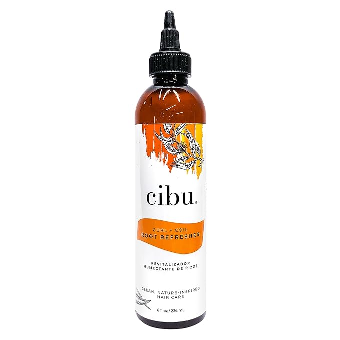 Cibu Curl + Coil Root Refresh - Nutrient Rich Witch Hazel - Moisturizing Hair and Scalp Oil for Dry Itchy Scalp - 8oz
