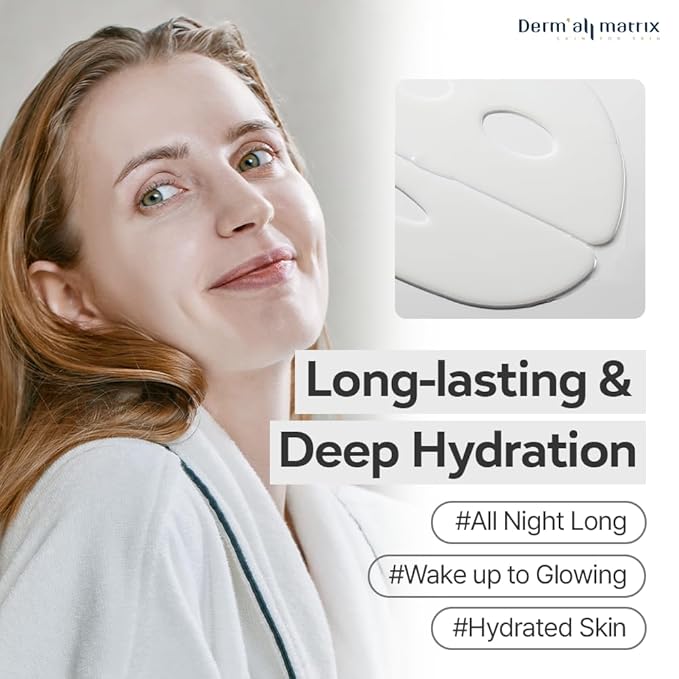 Daily Facial Dermal-care (35g/sheet) Overnight mask pack,Lifting and Hydrating,Soothing, Exfoliating,Skin Nourishing,Collagen sheet mask for wrinkles and dry skin. (4sheets/1week)